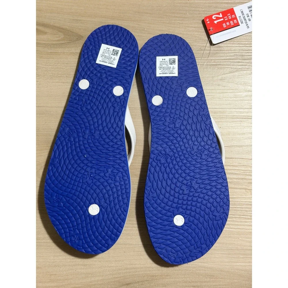 Under Armour Atlantic Dune T Blue 12 Womens Flip Flop Sandals NEW